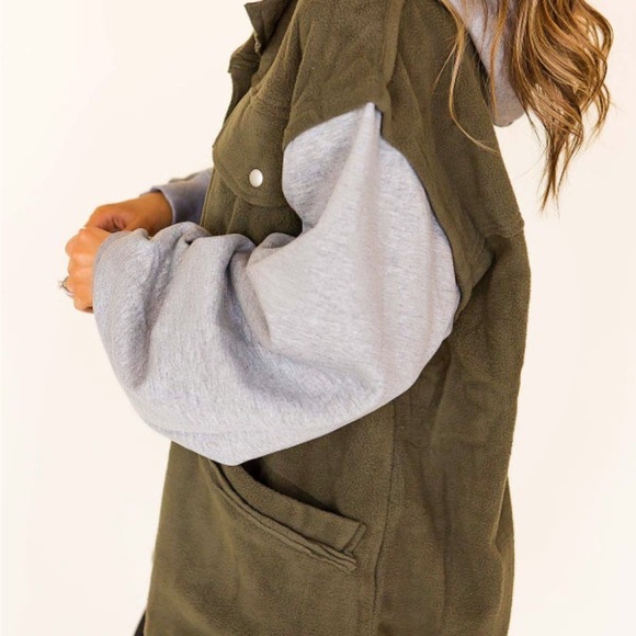 AEMI + CO Olive Gray Jacket NWOT - Picture 5 of 7